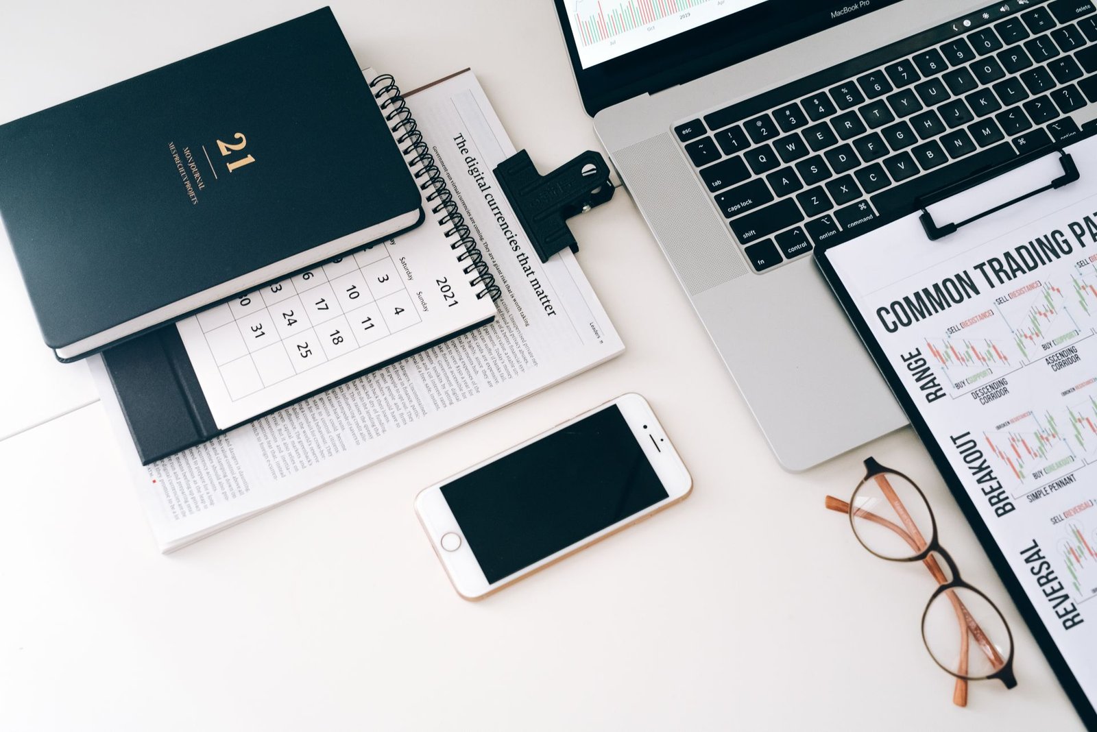 Financial planning documents on a desk