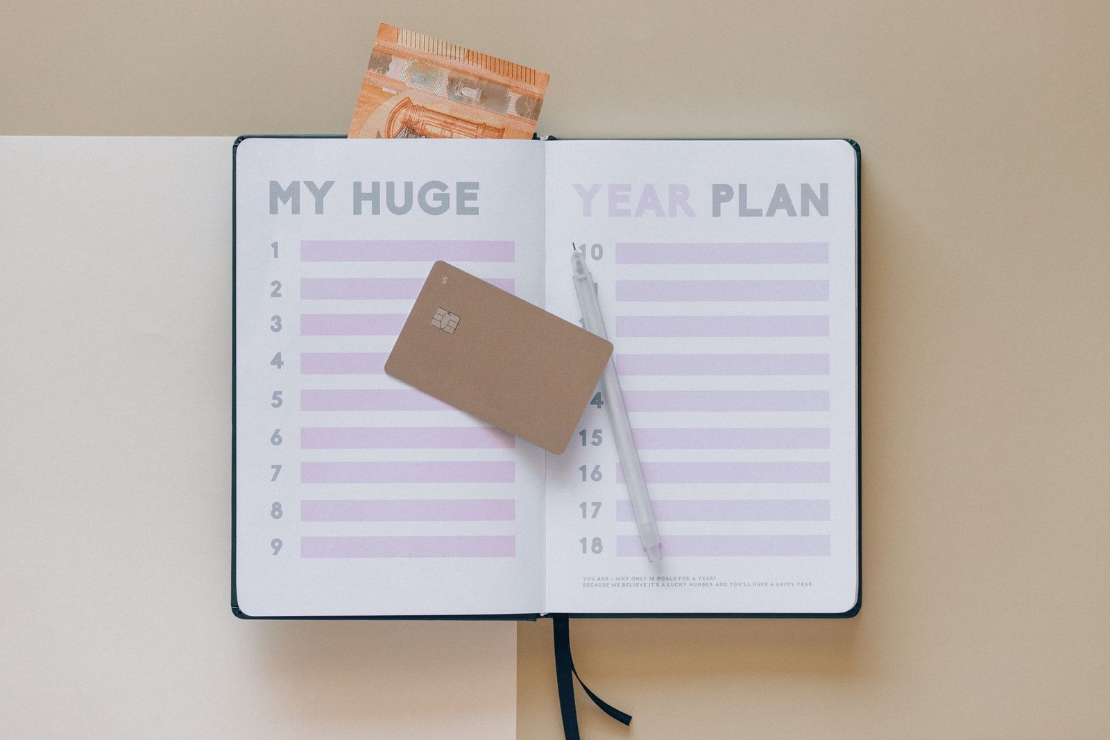 A calendar with money planning