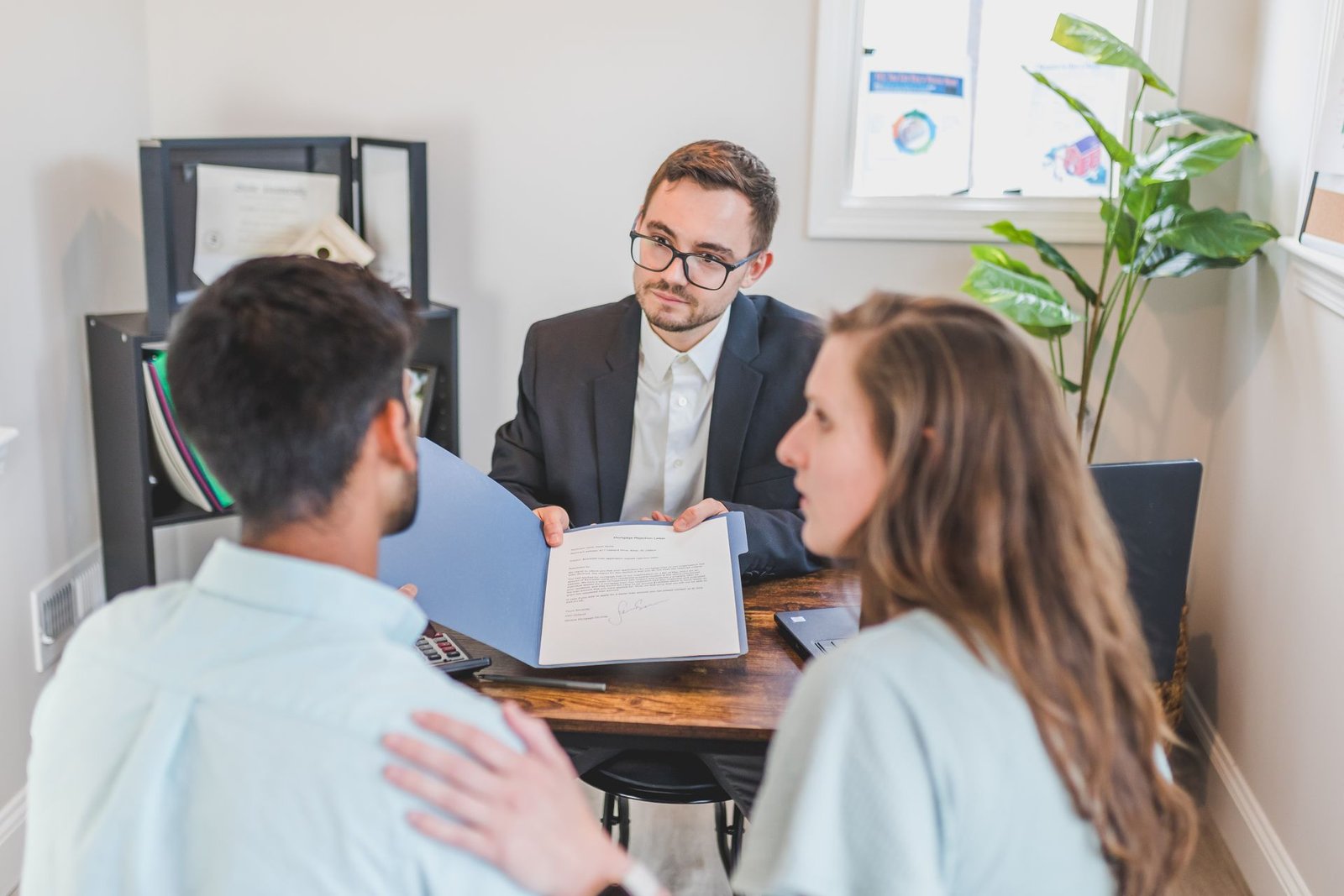 A financial advisor meeting
