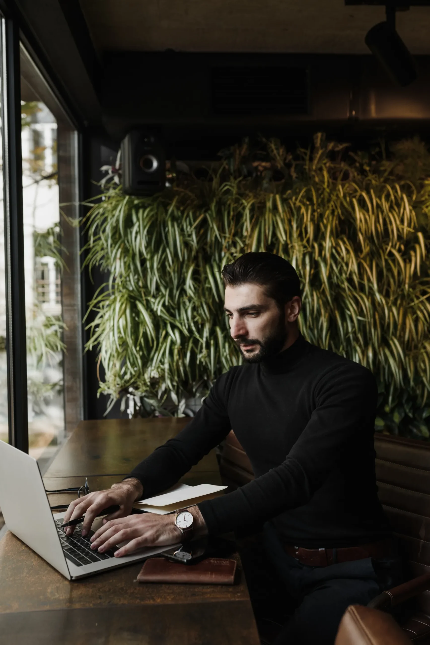 A Man using Laptop