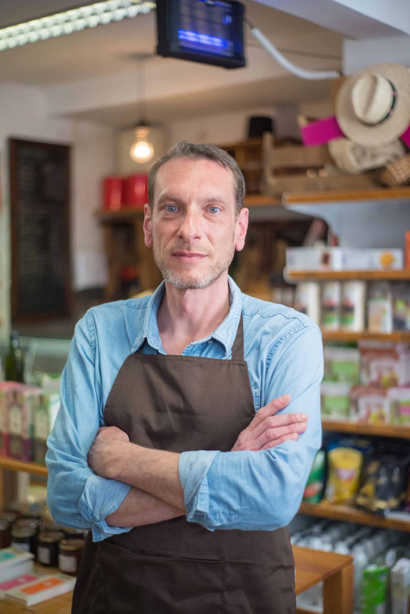Small business owner in a retail shop