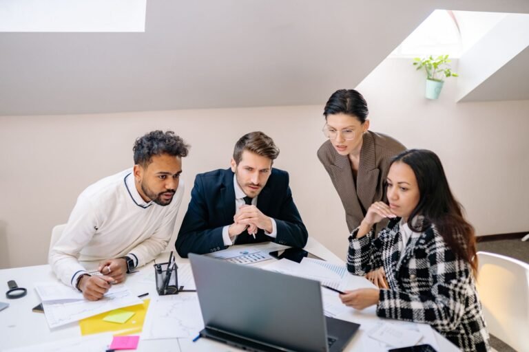 Business team meeting in an office