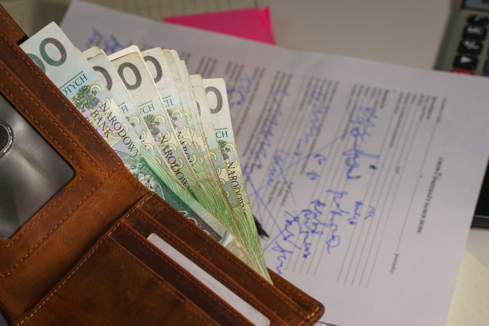 Stack of bills and financial paperwork