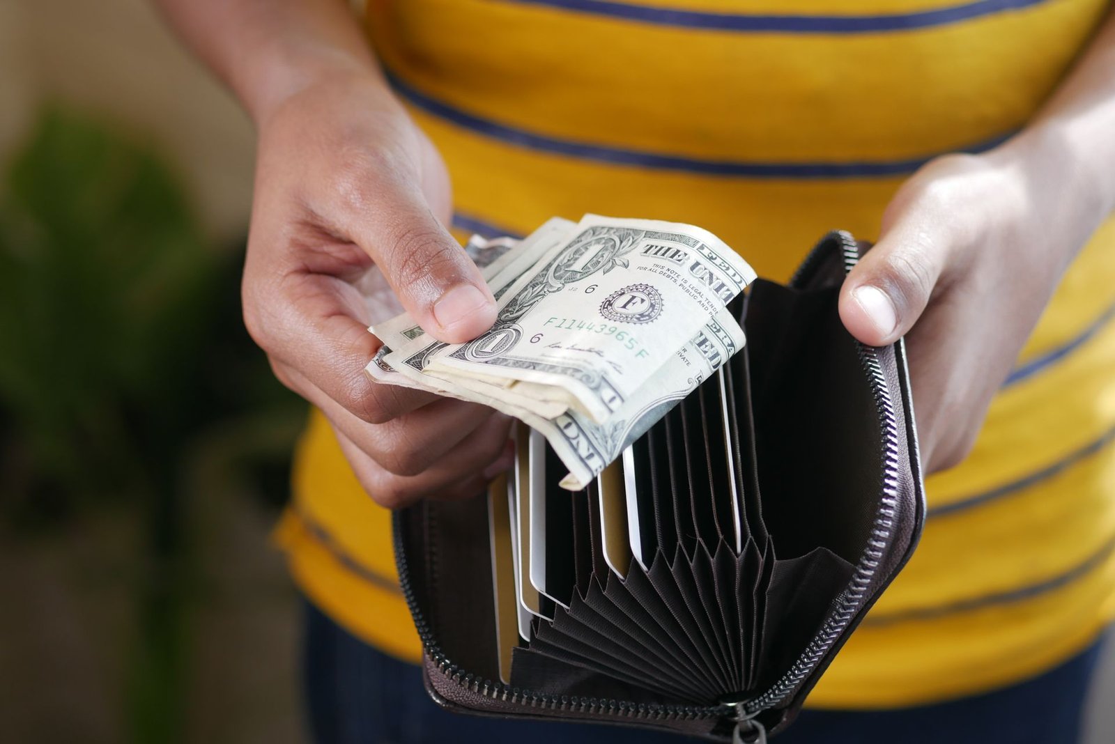 Wallet with cash money