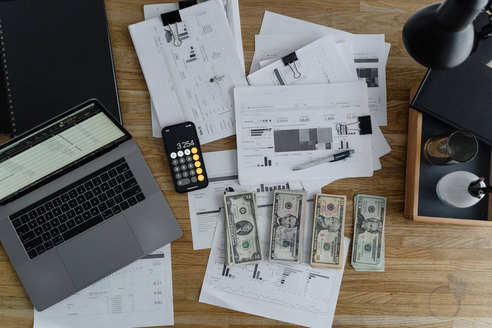 Office documents and finance papers
