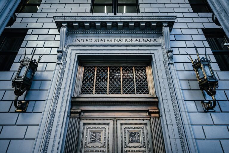 Historic bank building exterior