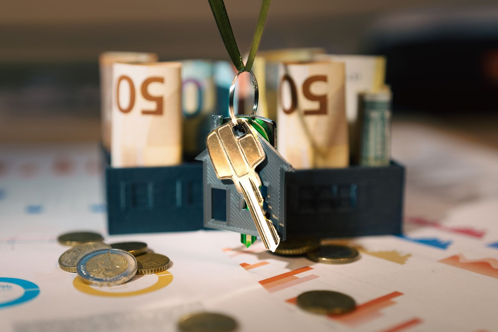 House keys representing finance